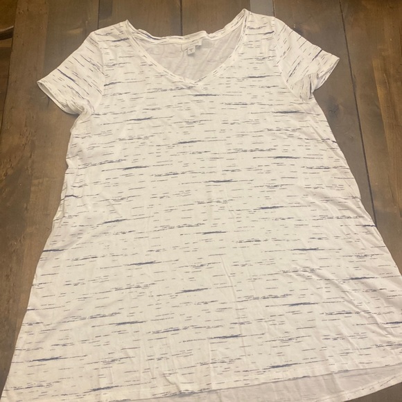 J. Jill Tops Pure Jill J Jill Long Line V Neck Henley Gray Tee Size